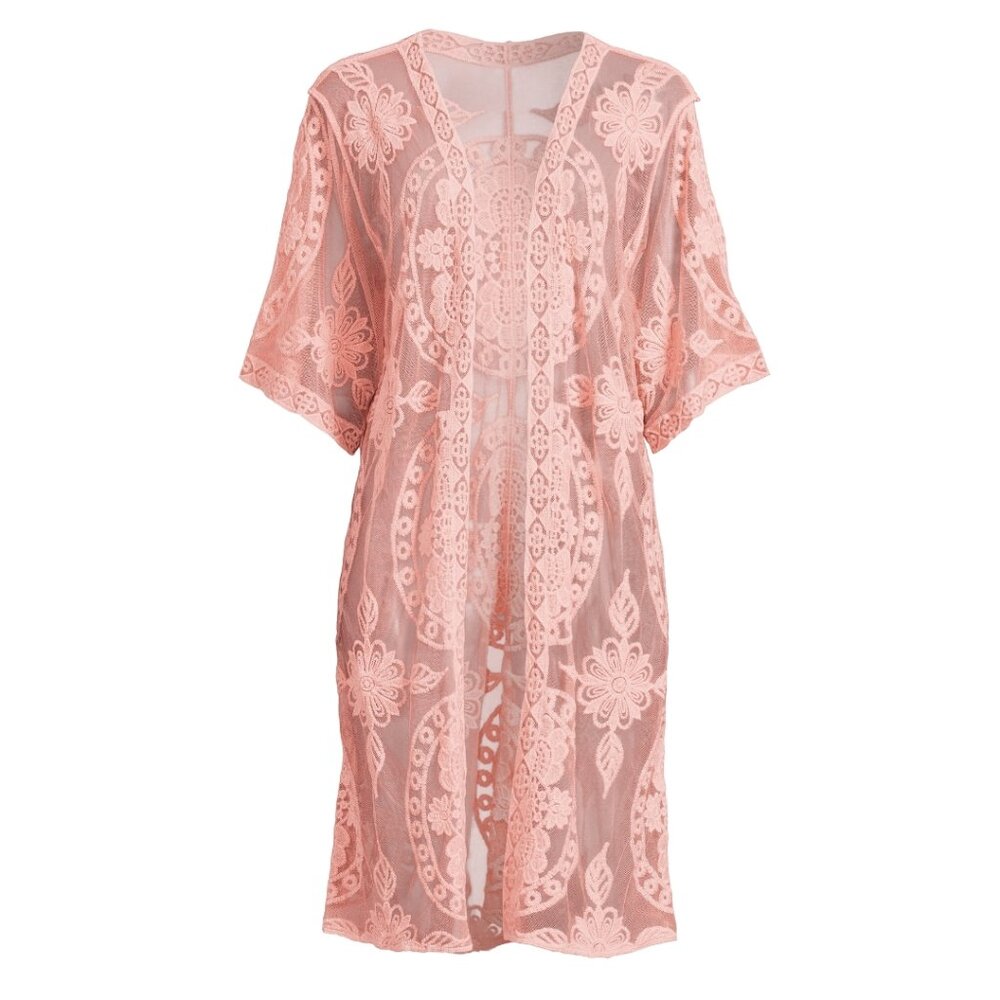 Pink Lace Kimono